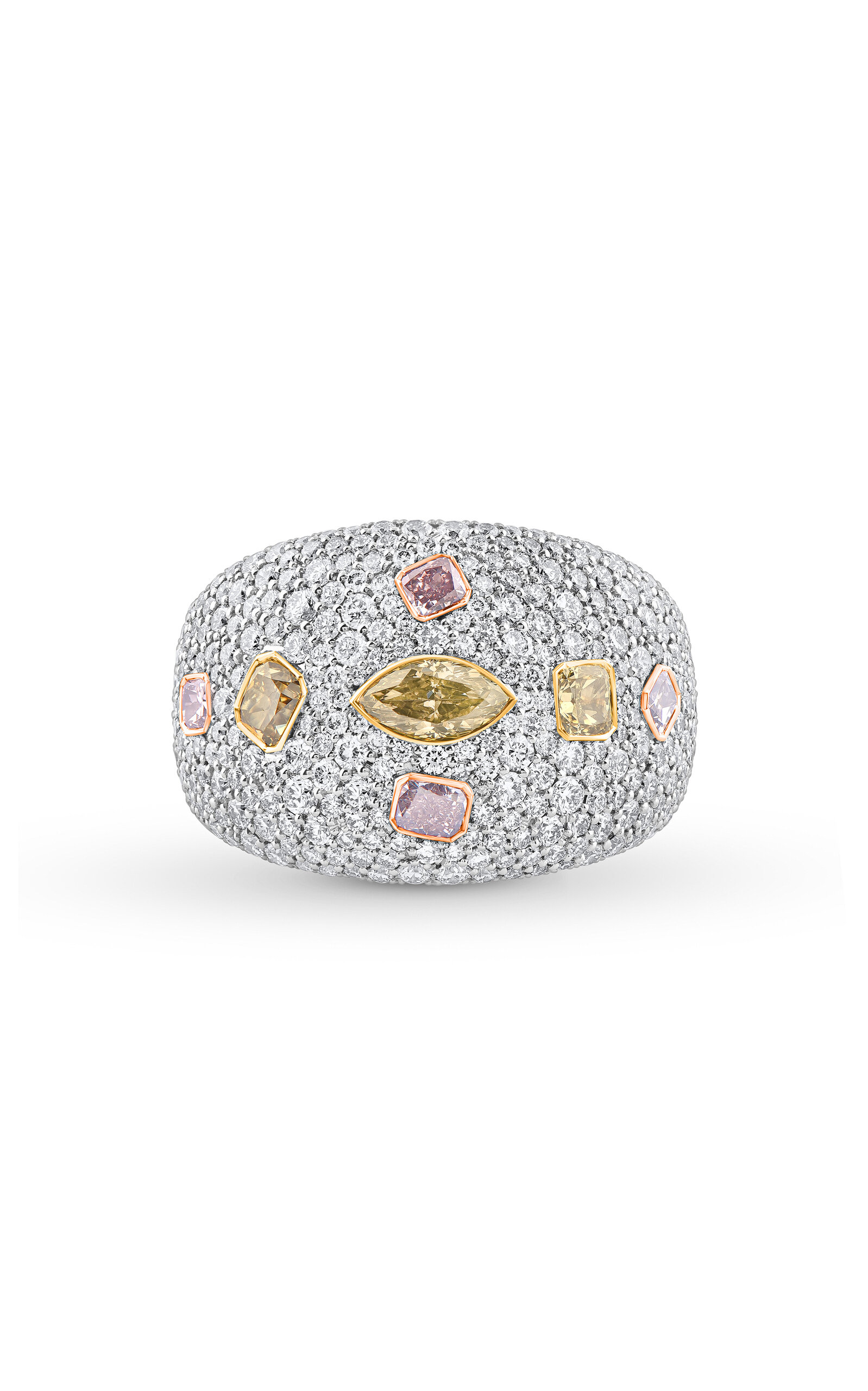 Raindrop 18k Gold Diamond Secret Melange Ring