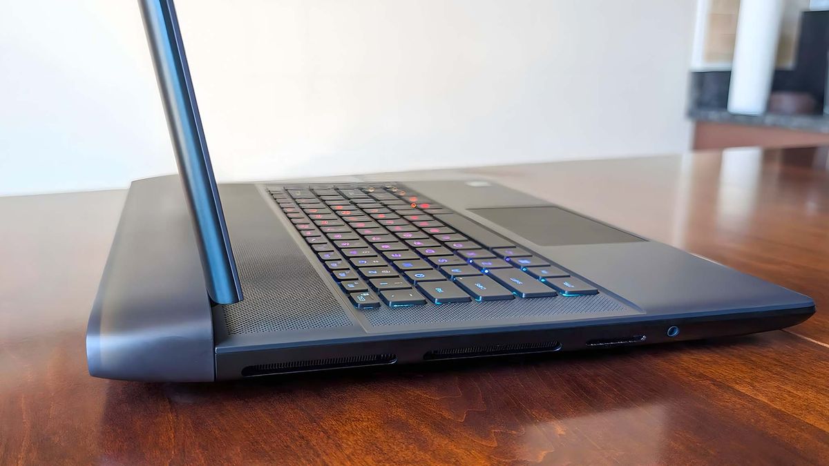 Profile view of the Alienware Area-51 16 Gaming Laptop.