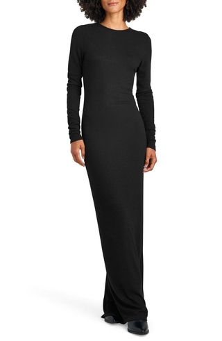 Isabella Shimmer Long Sleeve Maxi Dress