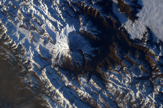 Expedition 42 Mountains in Caspian Sea Area