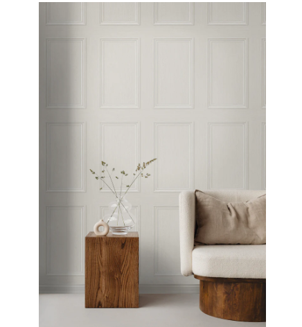 Wood panel wallpaper.