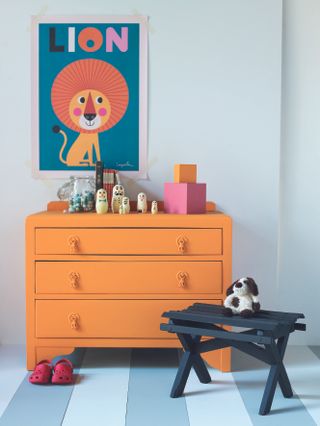 kids bedroom toy storage, chest of drawer with toys on top