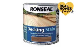 a pot of Ronseal Decking Stain, the best all-in-one decking stain