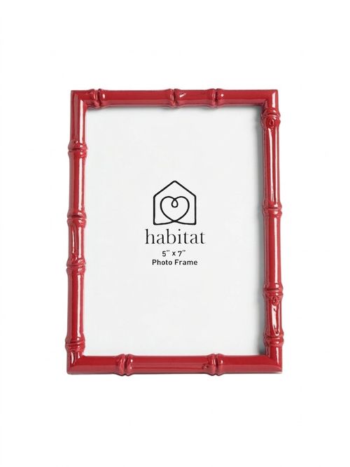 Bamboo Effect Red Picture Frame - 5x7"