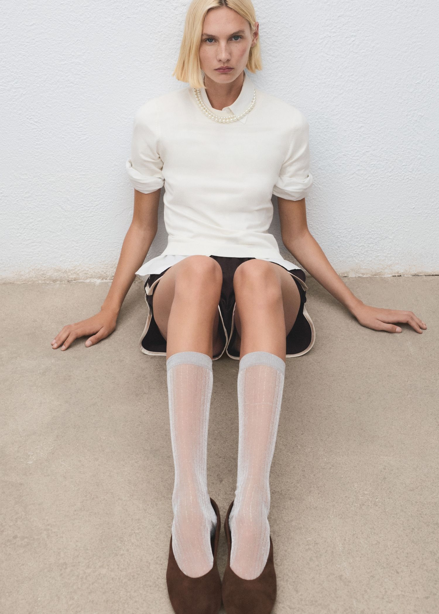 Suede Leather Ballet Flats - Women | Mango United Kingdom