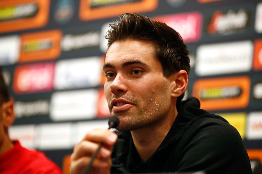Tom Dumoulin at the Tirreno-Adriatico press conference