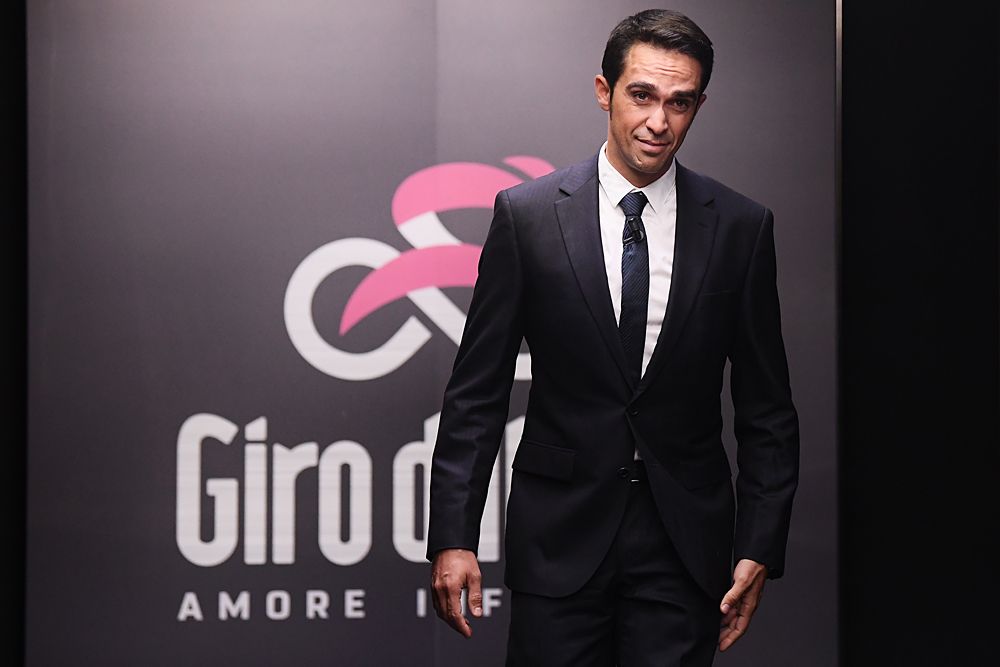 Alberto Contador at the 2018 Giro presentation