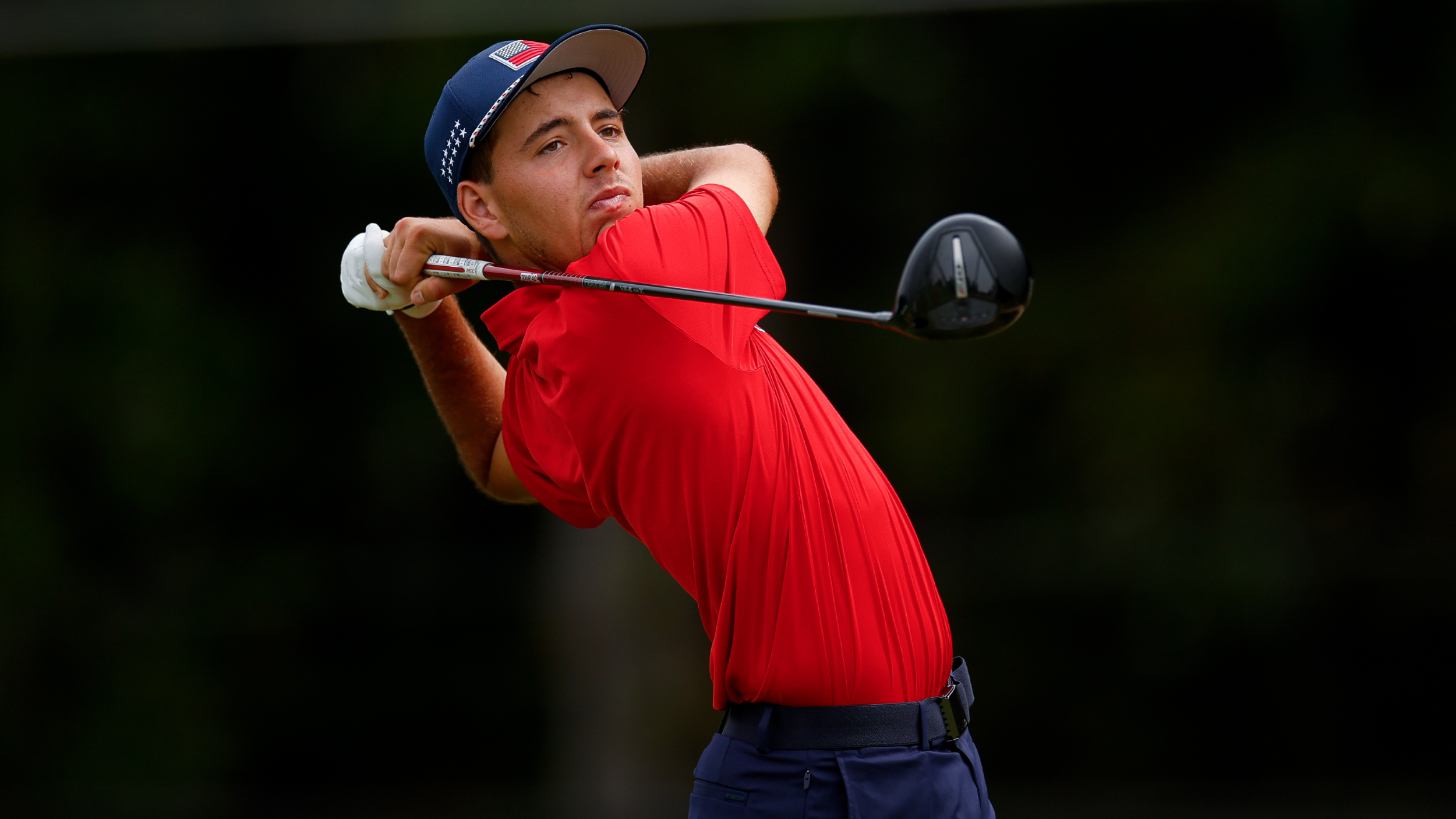 Giuseppe Puebla takes a shot at the Junior Ryder Cup