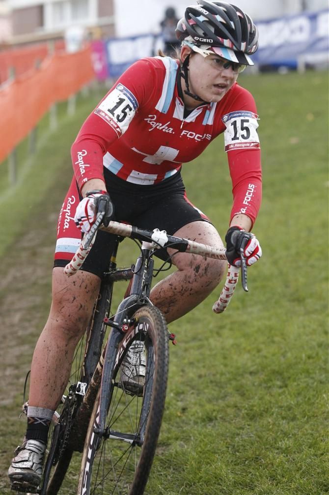 Race revelation Jasmin Achermann (Rapha-Focus), the Swiss champion, finished on the podium in third place