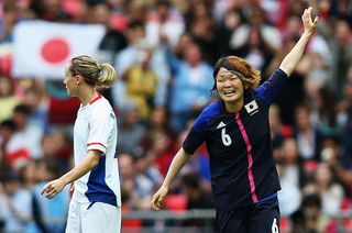 Japan Women celebrate at the 2012 London Olympics