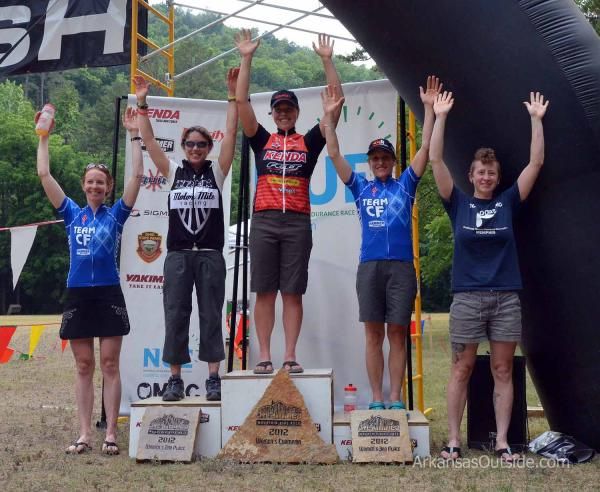 Women's podium at Syllamo's Revenge