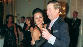 Prince Charles Dancing The Tango With An Expert At The Alvear Palace Hotel, Buenos Aires, Argentina.