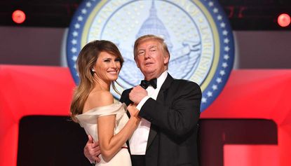 Donald and Melania Trump at the president’s inauguration ball