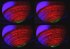 Four false-color images showing the southern aurora on Saturn. Scientists may have detected four brand-new planets, thanks to the glow of their auroras.