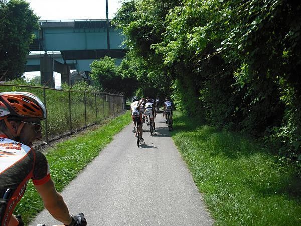 A bit of bike path riding.