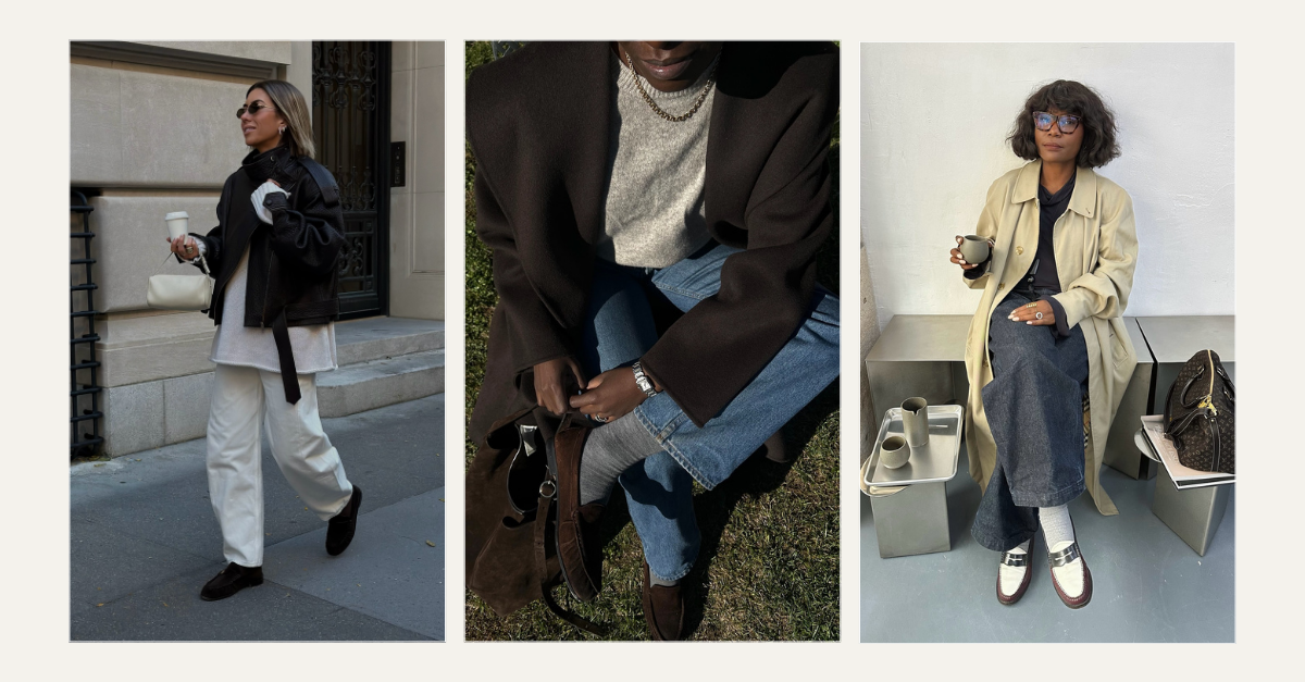 Jeans and loafers outfits