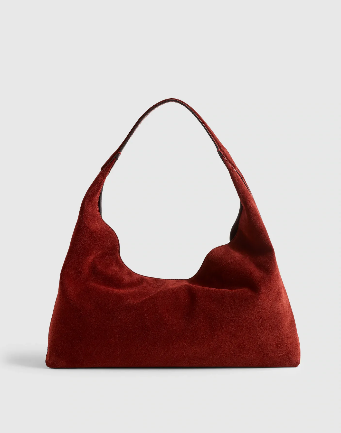 The Mylie Large Shoulder Bag in Italian Suede