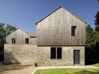 side elevation of a self build house
