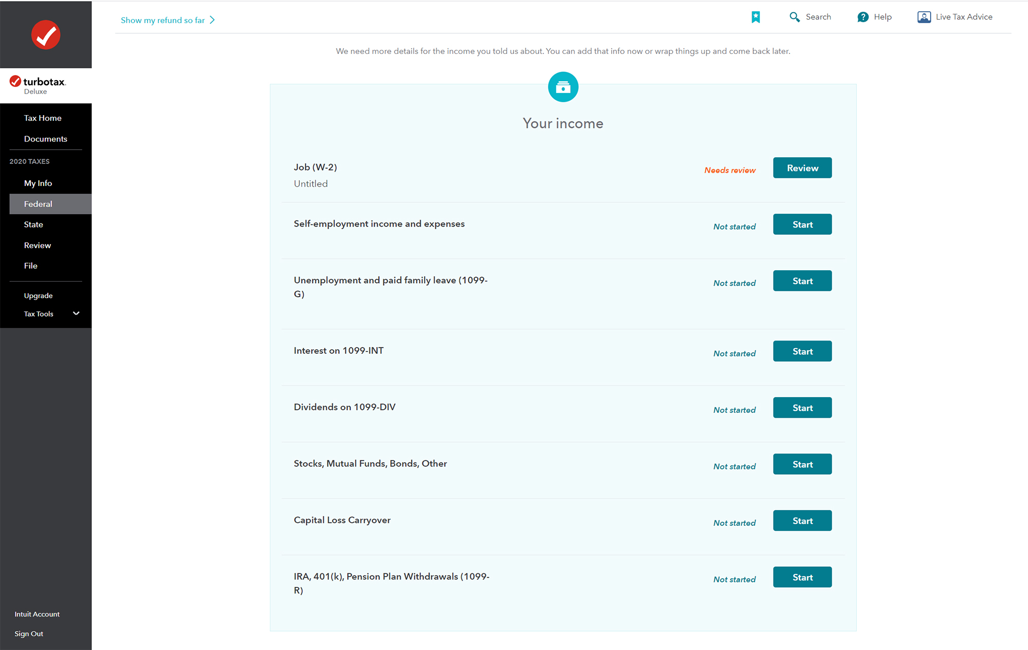 TurboTax Deluxe 2020 review