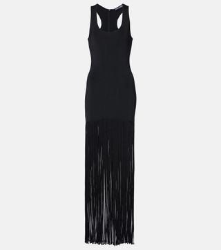 Fringed Knitted Maxi Dress