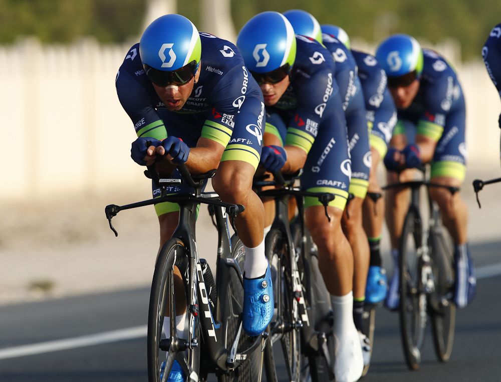 Orica-BikeExchange en route to third i the Worlds TTT