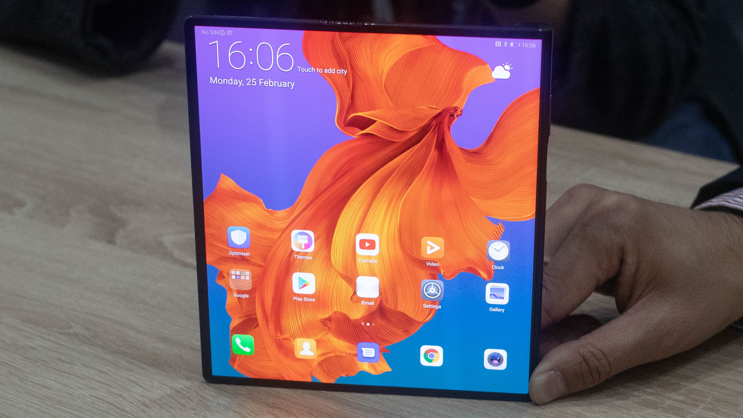 The 8-inch tablet screen
