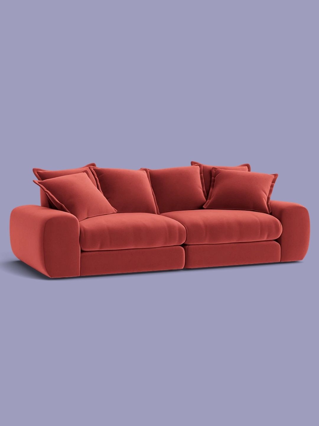 Loaf, Wodge Modular Sofa in Toffee Apple Red