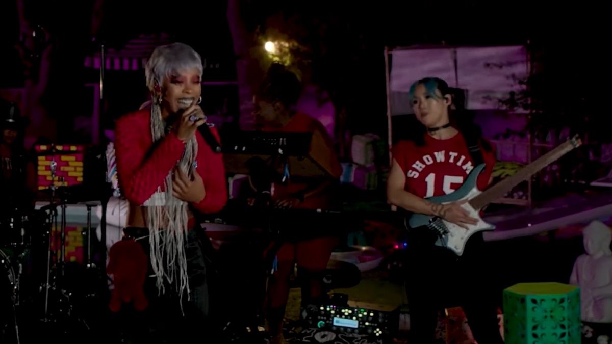 Rico Nasty and Liso Lee performing live for NPR Tiny Desk