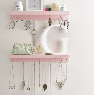 shelf with hooks