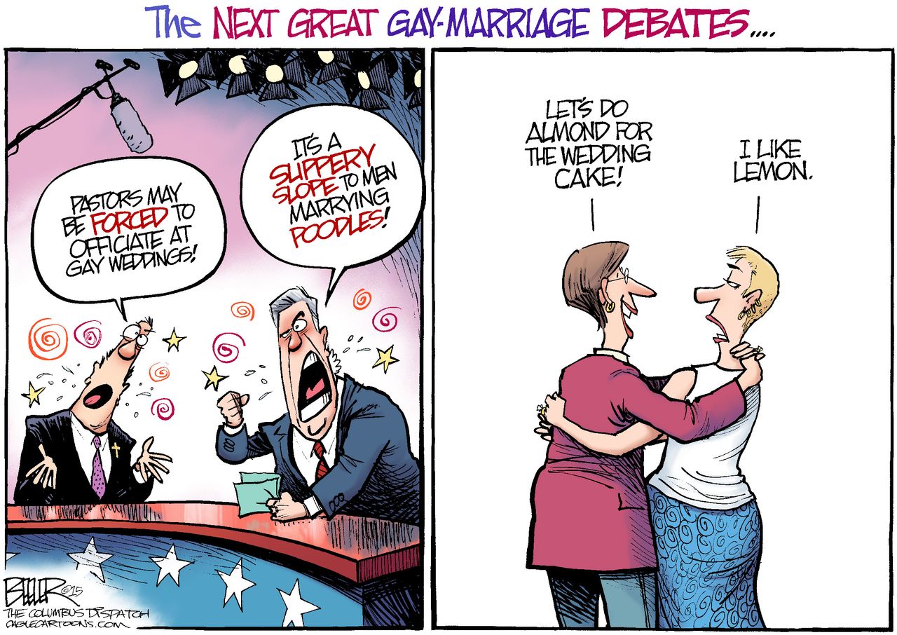 Editorial cartoon U.S. Gay Marriage