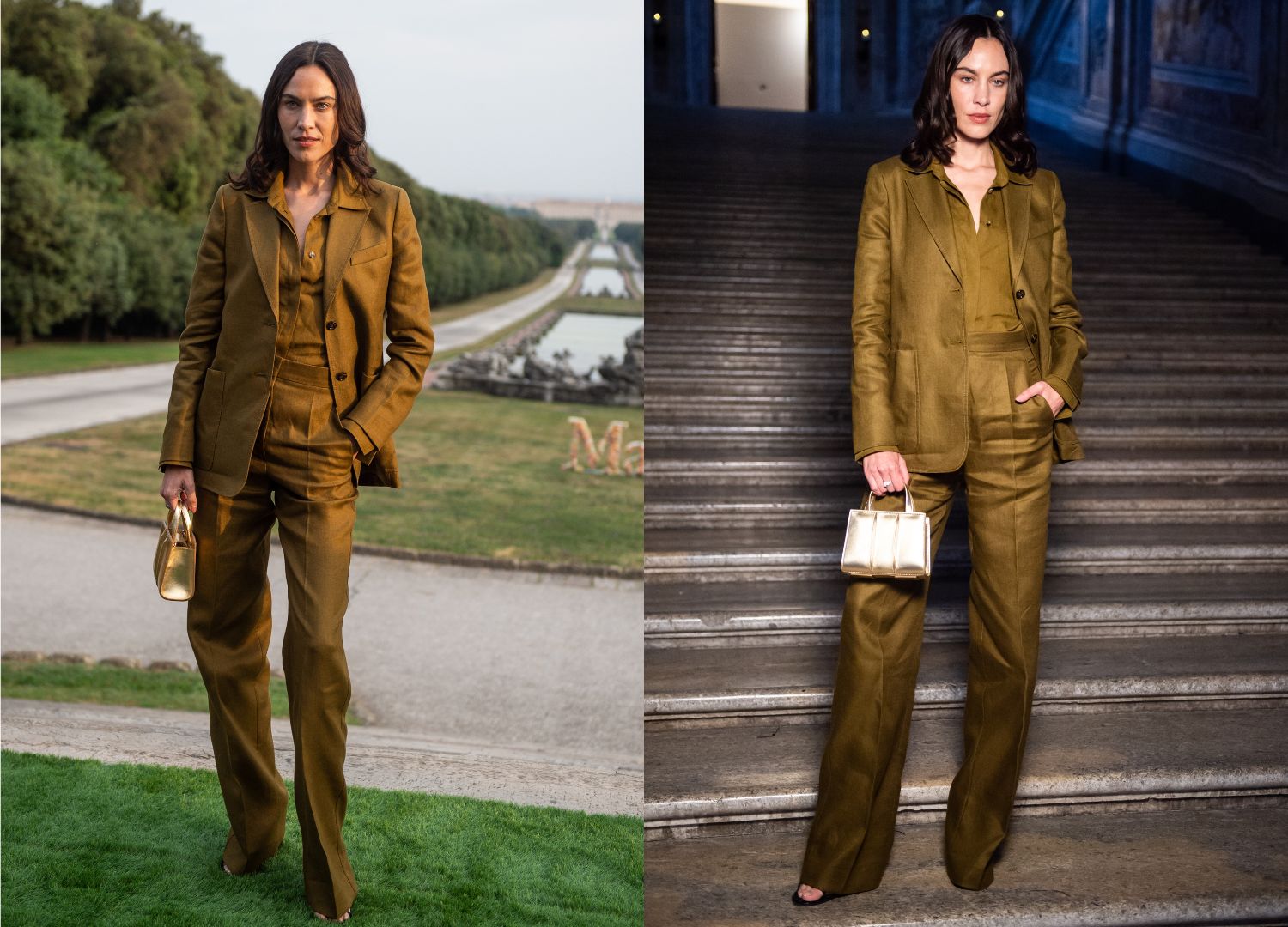 Images of Alexa Chung at Max Mara show