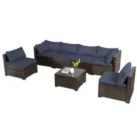 Juskys 7-Piece Patio Furniture Set All-Weather Sofa Set Juskys 7-Piece Patio Furniture Set All-Weather Sofa Set