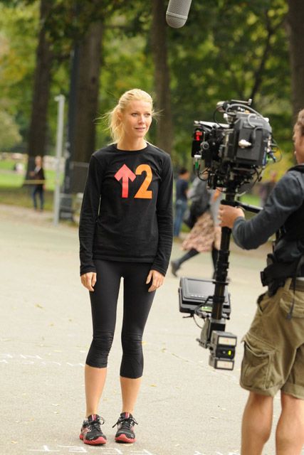 Gwyneth Paltrow - Gwyneth Paltrow limbers up on set - Gwyneth Paltrow Thank You For Sharing - Marie Claire - Marie Clarire UK