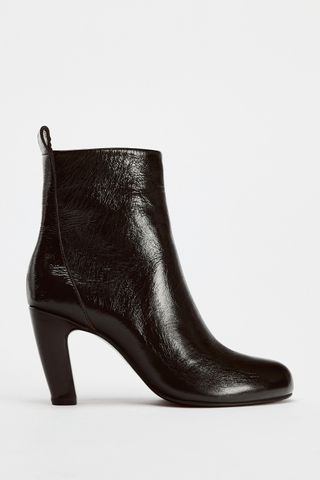 Oval Toe Heeled Ankle Boots