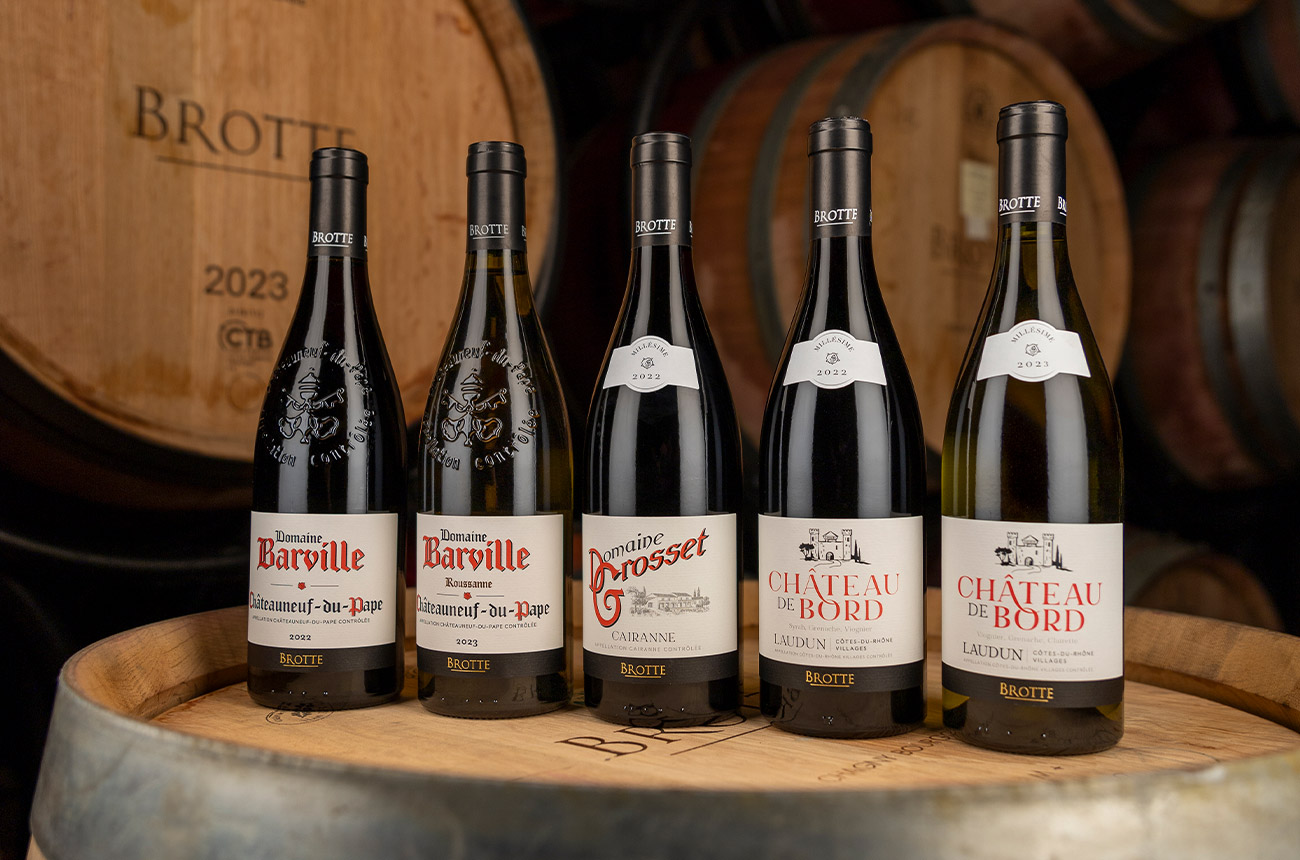 A selection of Maison Brotte wines