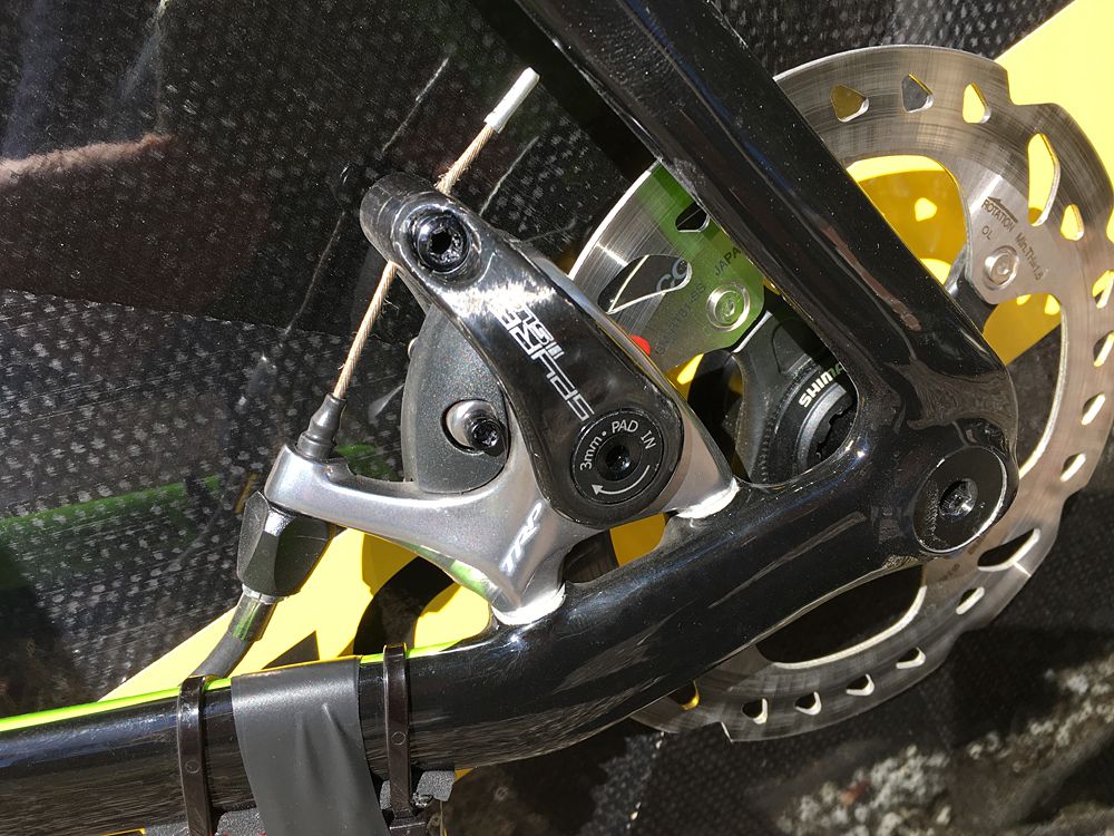 TRP's Spyre mechanical disc brakes provide stopping power on the Super Slice