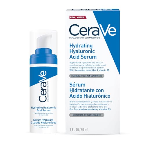Cerave Hydrating Hyaluronic Acid Serum for All Skin Types With Hyaluronic Acid and 3 Essential Ceramides, 30 Ml