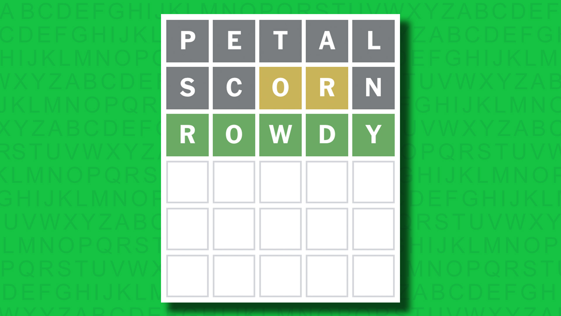 NYT Wordle answer for game 1522 on a green background