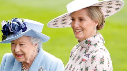 Queen Elizabeth II and Sophie, Countess of Wessex attend day one of Royal Ascot at Ascot Racecourse on June 18, 2019 in Ascot, England. 