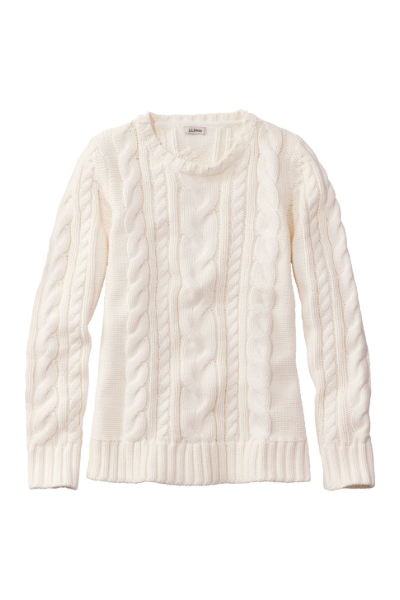 L.L Bean Double L® Cable Sweater 