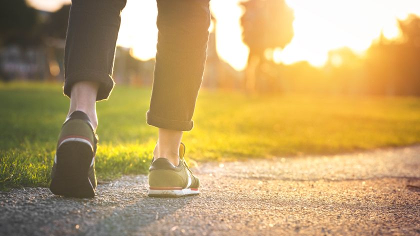 Woman walking in park