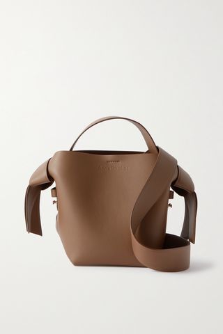 Musubi mini knotted leather shoulder bag