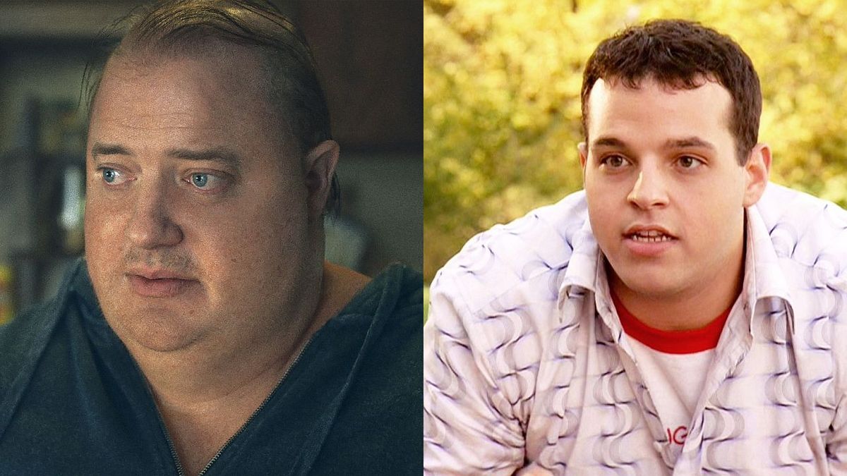 Brendan Fraser in the whale/ Daniel Franzese in Mean Girls