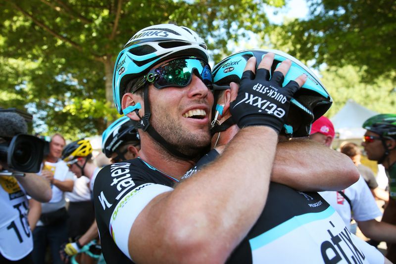 The Mark's embrace after the stage win