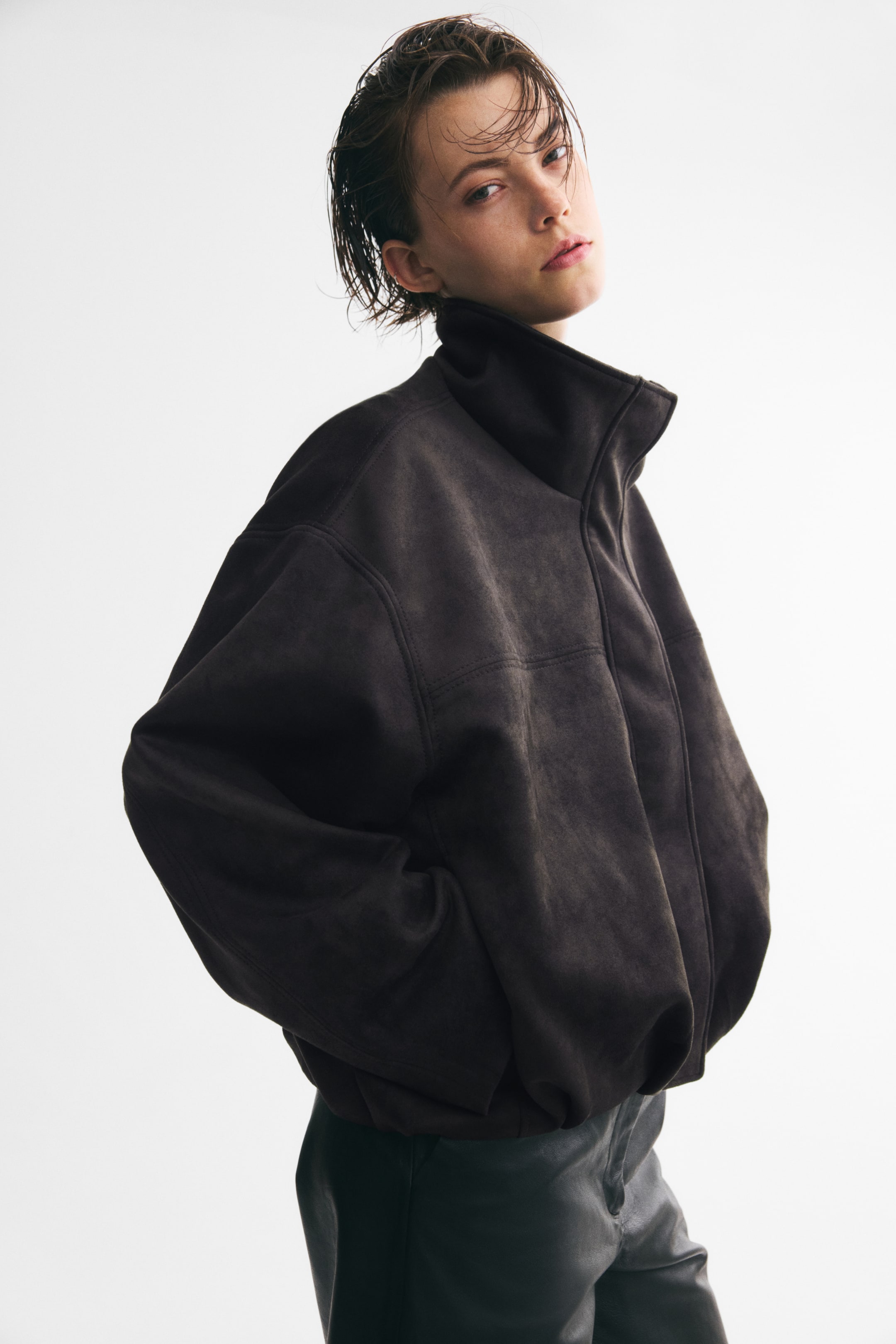 Oversized Bubble-Hem Jacket