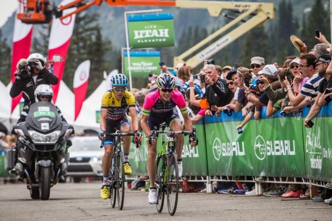 Chris Horner (Lampre-Marida) and Tom Danielson (Garmin) come in just after the leaders.