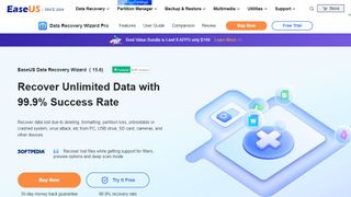 Website screenshot for EaseUS Data Recovery Wizard