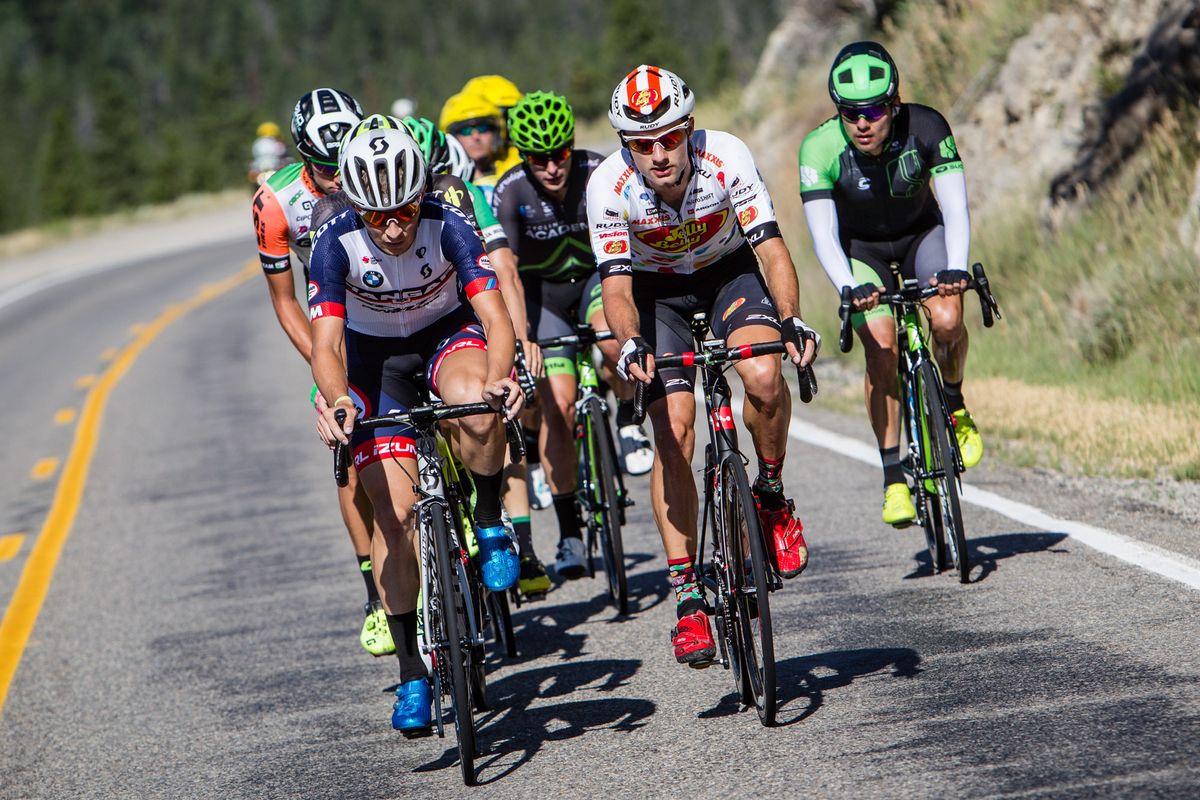 Cortlan Brown (Hangar 15) leads the peloton