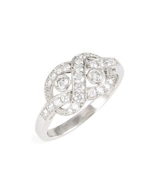 Kwiat + Diamond Knot Ring