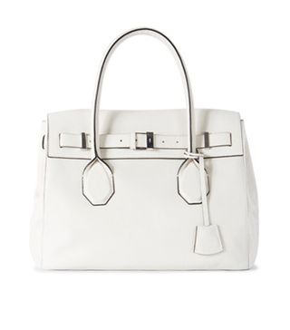 Karen Millen + Fold-Over Leather Tote Bag